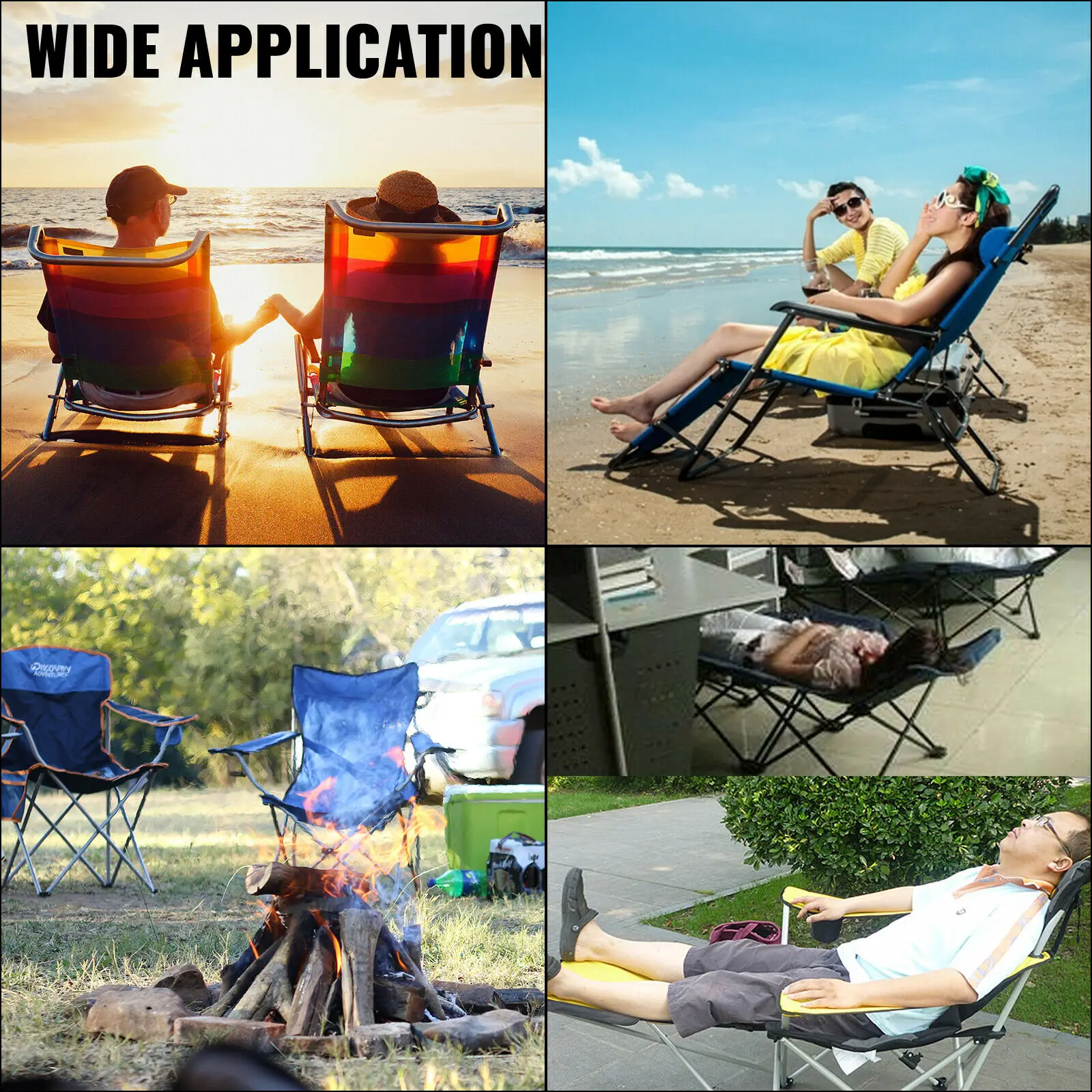 Складной стул для кемпинга с подставкой ног |