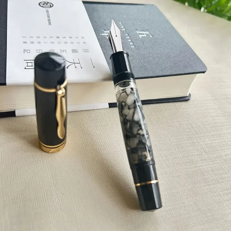 Новая перьевая ручка MAJOHN P139 с большим поршнем, оранжевая, с перьями №68 EFFM, с резиновым язычком, цельномедная конструкция, для письма, подарок (art.: 3920dbcbc5ac3) - 3920dbcbc5ac3