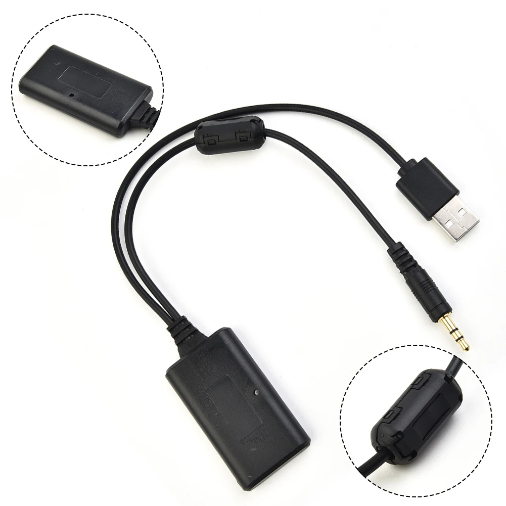 

1PC Car Audio Bluetooth Receiver Universal Car WirelessBluetooth5.0 Receiver 3.5MM Aux USB Audio Adapter For BMW E90 E91 E92 E9
