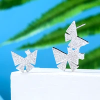 soramoore luxury cz cute butterfly earrings for women wedding bridal jewelry aretes de mujer modernos 2022 new facebook ins