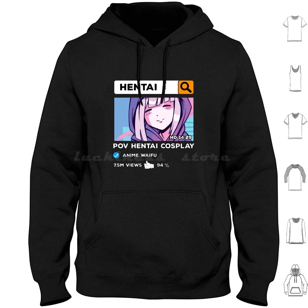 Фото Аниме Waifu Hentai Search Hoodies с длинным рукавом Аниме Девушка Waifu Cute Kawaii Lewd Ecchi Hentai Фильм Фильм №1