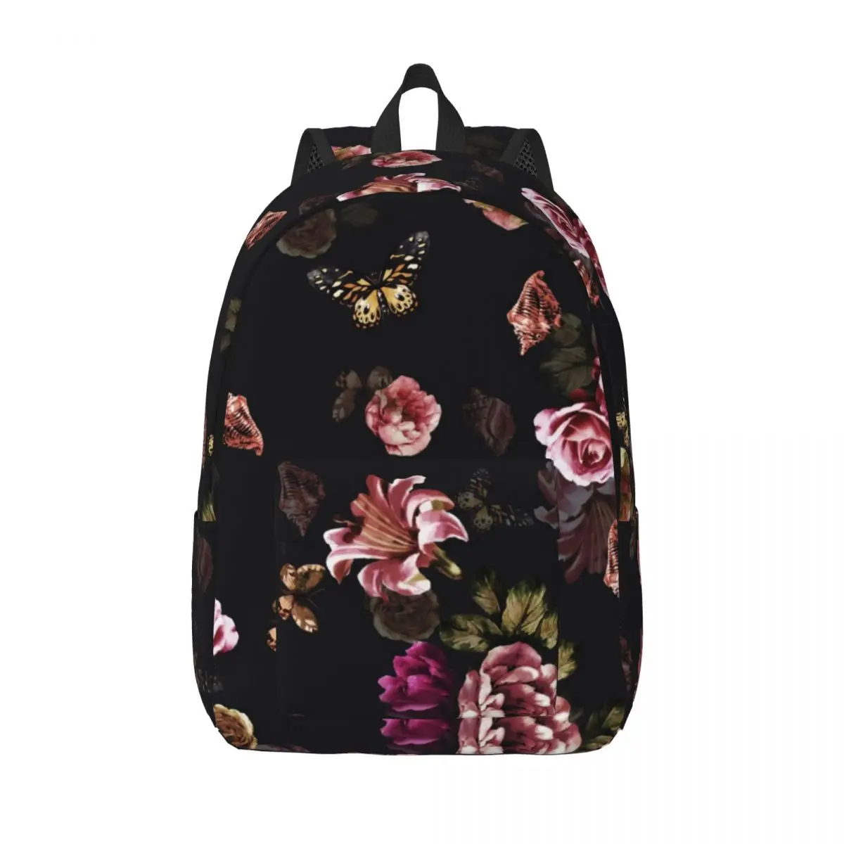 

Pretty Flower Canvas Backpacks Floral Print Soft Stylish Backpack School Bags