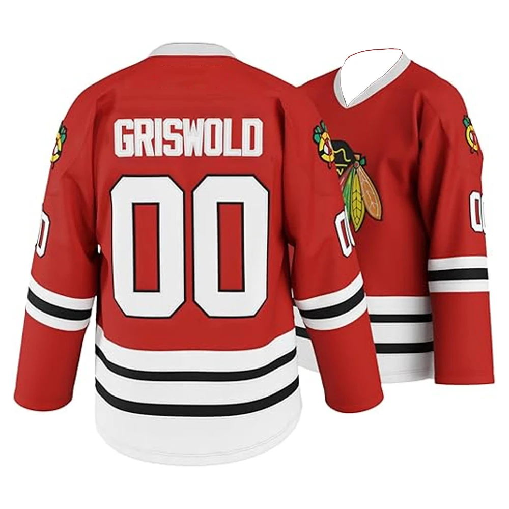 Фото # Хоккейная майка Clark Griswold 00, рождественский фильм, спортивная одежда с v-образным вырезом и длинными рукавами, женская и мужская спортивная толстовка №4