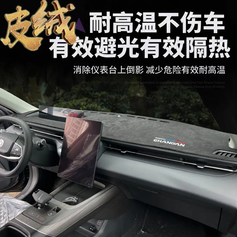 Фото Для Changan Eado/Daigo 2025 года: Кожаный солнцезащитный козырек на приборную панель, теплоизоляционный, аксессуар для интерьера, на заказ, защита от царапин №2