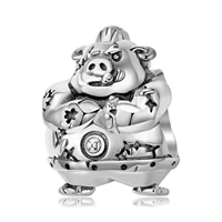 shark angry boar silver beads 925 for bracelet necklace diy jewelry making accessories charm beads for women men party gifts