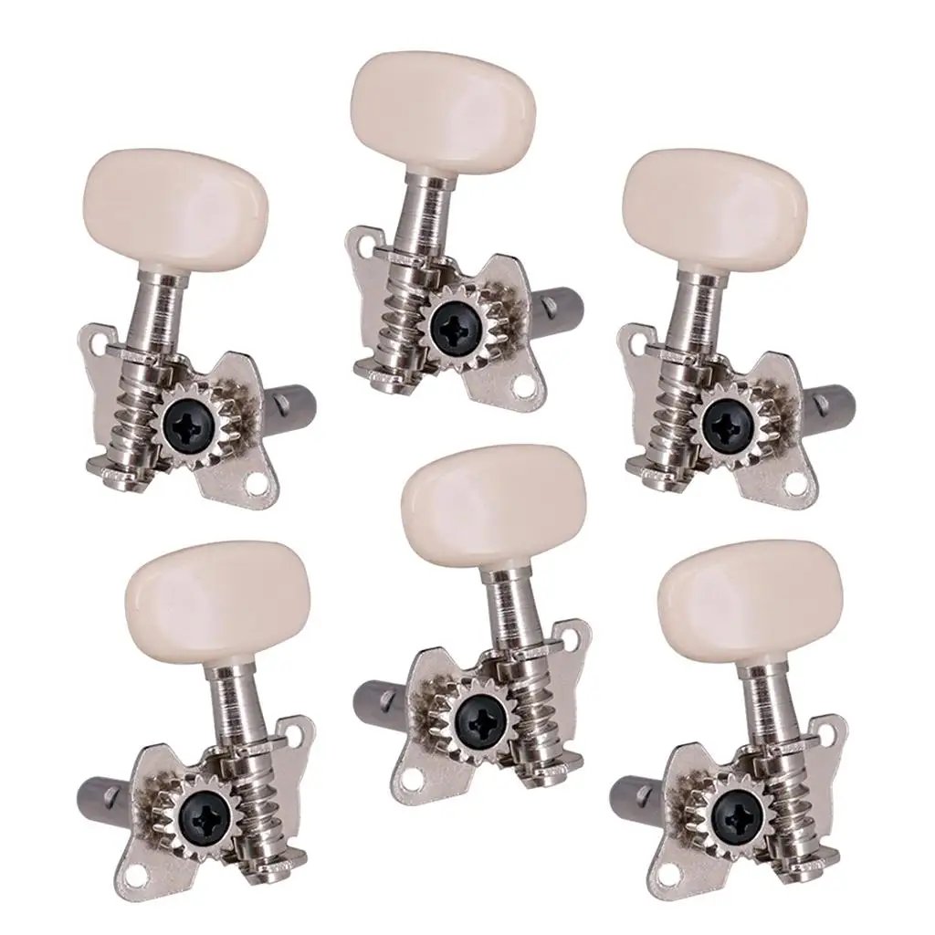 

6x Electric Guitar Machine Head Knobs, Sealed Gear , Guitar String Tuning Pegs for Acoustic Classical Guitar (3 Left + 3 Right)