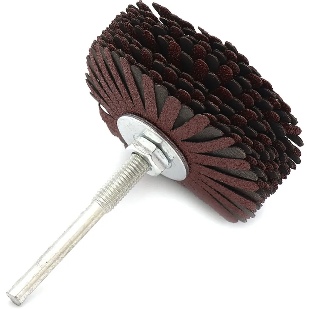 

80mm Sanding Sandpaper Grinding Head Flap Wheel Grinding Head Burr Rotary Woodworking Tool Drill Die Grinder Polishing 6mm Shank