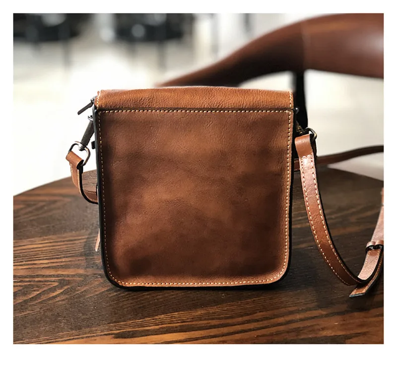 Retro fashion luxury natural genuine leather ladies mini Cambridge bag outdoor daily work college style shoulder messenger bag