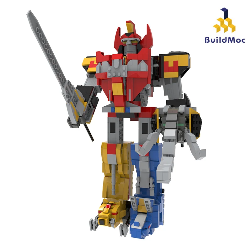 

Dinosaur Team Deformation Megazord Ranges Mecha BuildMoc Building Blocks Kit For Power Morphin Robot Bricks Toys Children Gifts