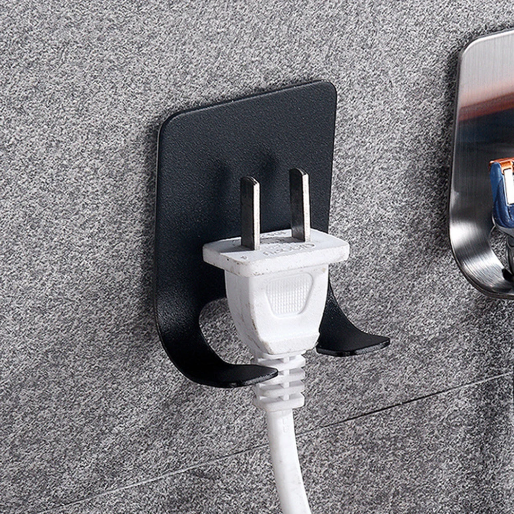 

Bathroom Double Hook Shaver Holder Hanger Household Kitchen Convenient Organizers for Kitchen Home Organizer Door Hook