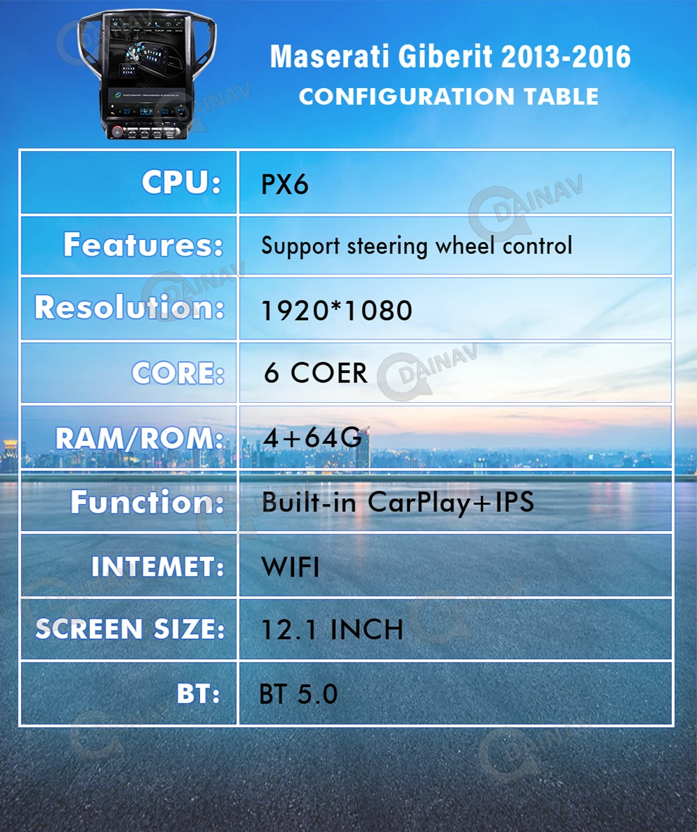 Автомагнитола Tesla 12 1 дюйма вертикальная Android для Maserati ghilii 2013 2014 2015 2016 - купить по