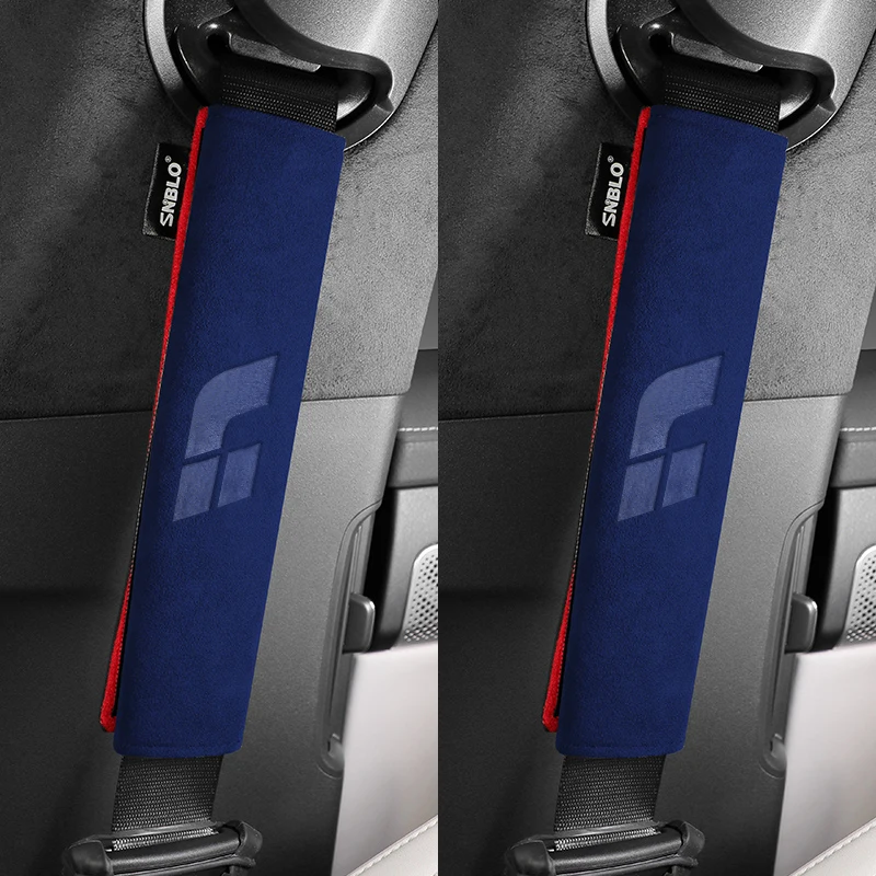 Для LEADING IDEAL LiXiang L9 L8 L7 L6 ONE: Аксессуары для автомобиля из алькантары и замши, накладки на ремни безопасности для салона автомобиля (art.: 3920dac4bc7d5) - 3920dac4bc7d5