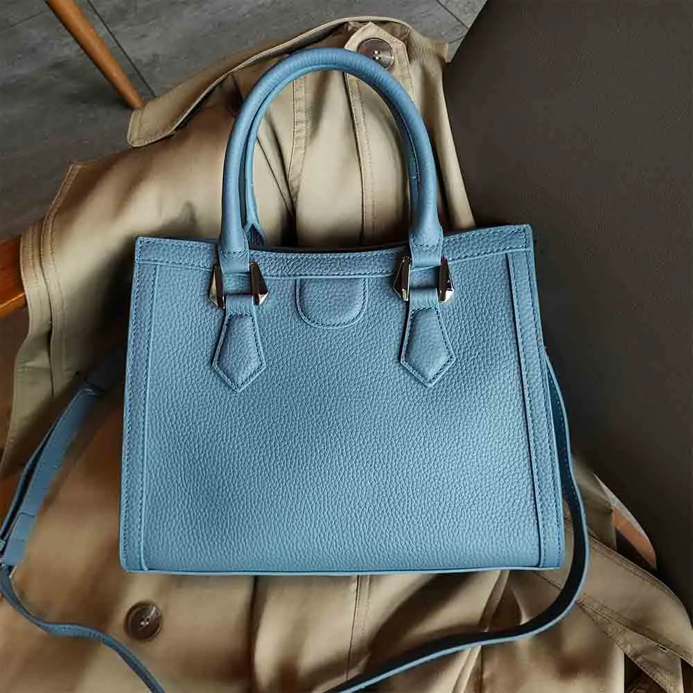 

Motingsome Soft Genuine Leather Women Shoulder Bag Luxury Calfskin Litchi Grain Casual Tote Designer Bags Female Purses 2022 New