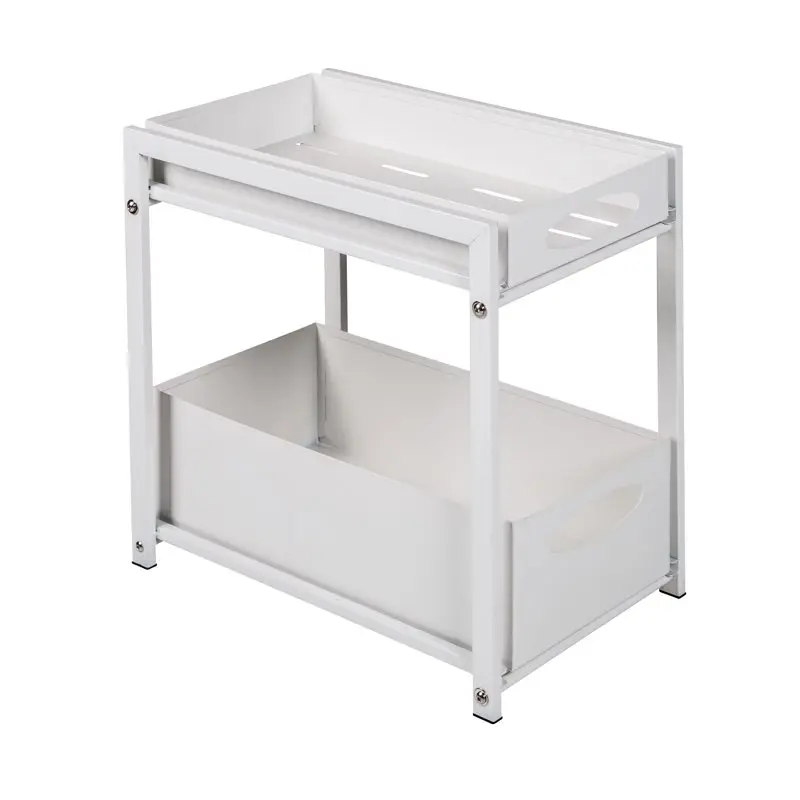 

Honey Can Do Metal Kitchen Cabinet Organizer with Drawers, White