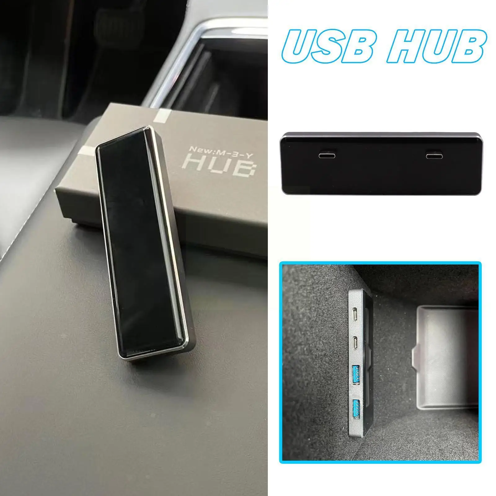 

USB-удлинитель передний/задний для Tesla Model 3, 4 интерьерных порта