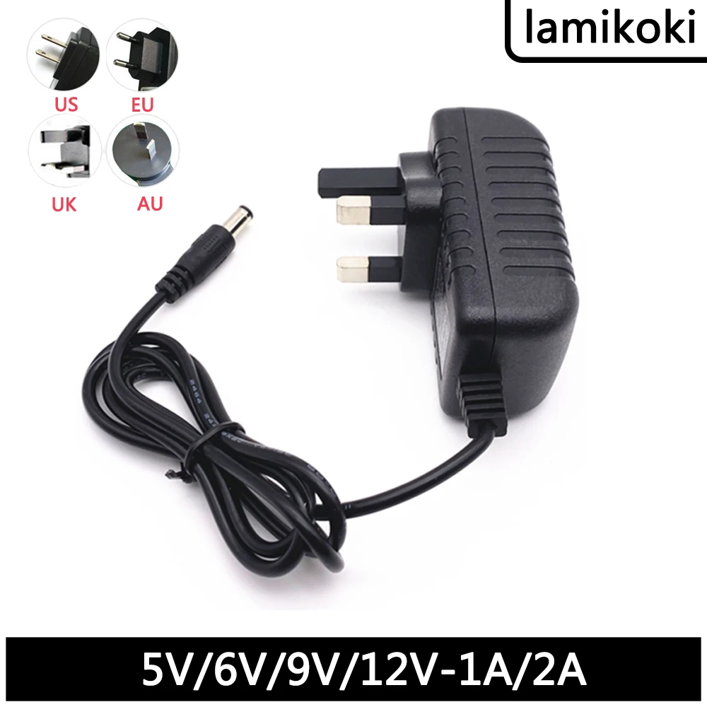 Британский Стандартный трансформатор 12 В 2 А адаптер питания постоянного тока 5 6