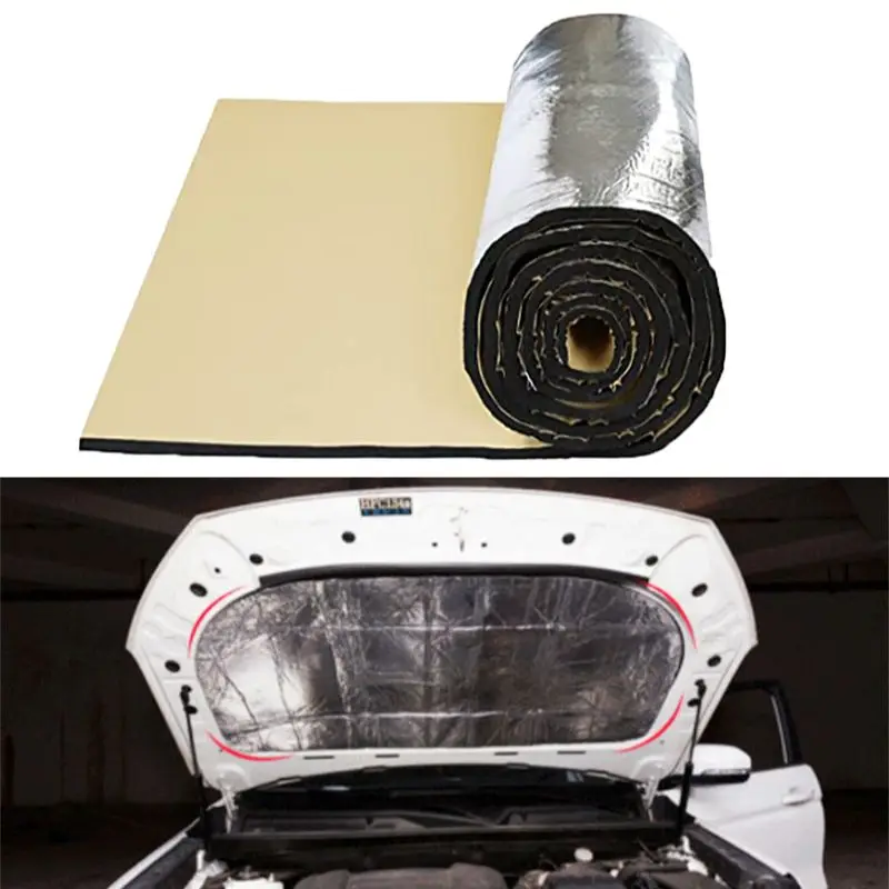 

50X200Cm 5/10/15Mm Auto Deadener Mat Noise Motorkap Isolatie Deadening Voor Kap Motor Sticker