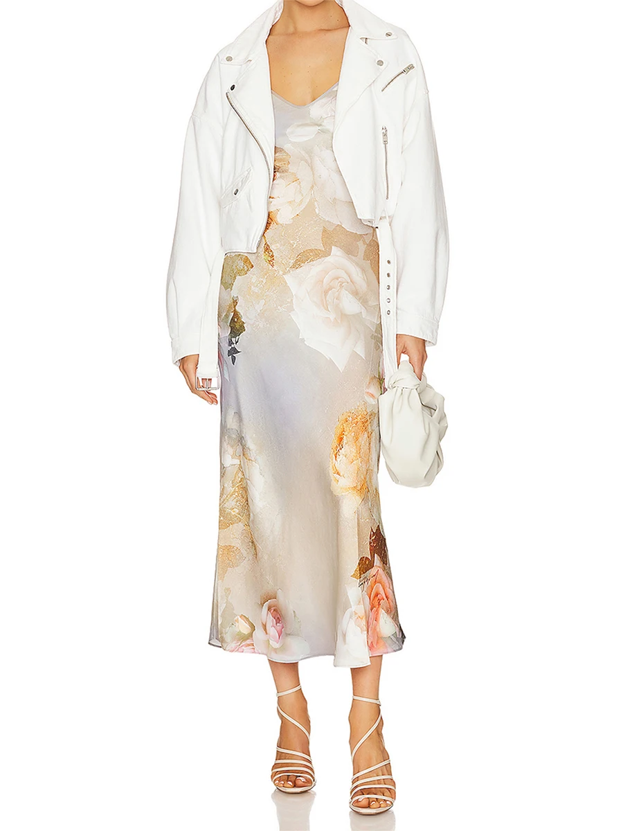 

Женское Цветочное платье макси Y2k, облегающее длинное платье без рукавов, с завязками и рюшами, летнее праздничное платье-трапеция с оборками на подоле