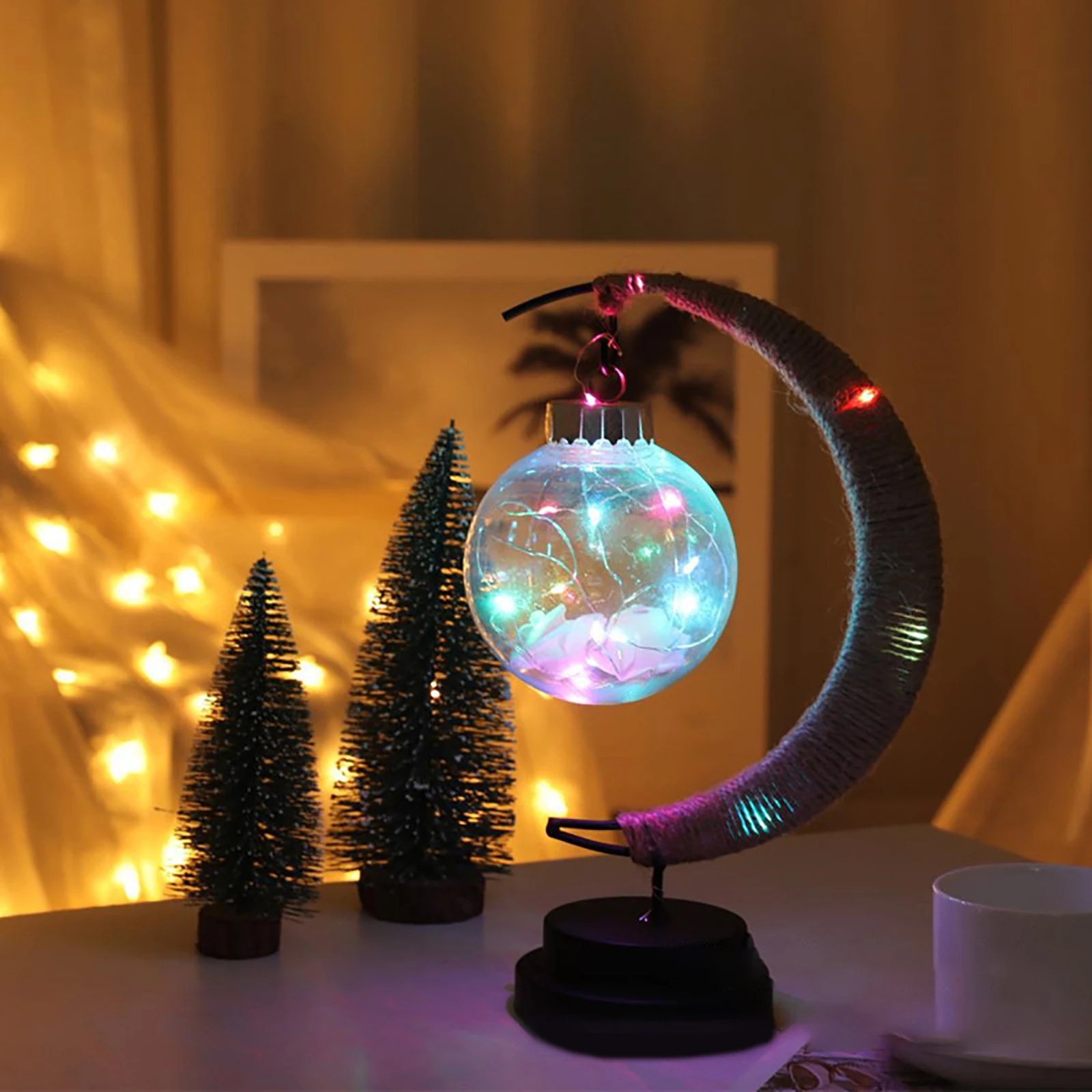 

LED Moon Wishing Ball Night Lights Xmas Floor Lamp Christmas Wedding Party Holiday Nightlight Kids Room Home Decor