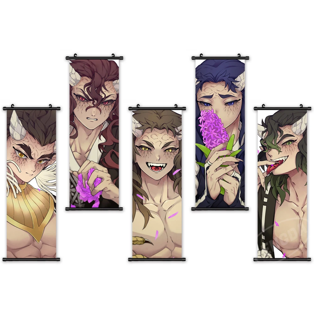 

Print Picture Modern Wall Art Demon Slayer Interior Decoration PVC Scroll Home Canvas Japanese Anime Poster Hanging Paintings