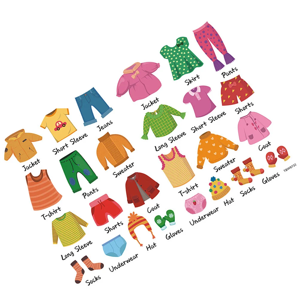 

Wardrobe Stickers Childrens Room Decor Clothes Organization Label Children's Clothing Pvc