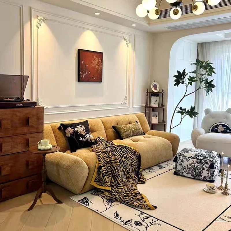 Роскошный простой диван дизайнерский для квартиры облачный тканевый эластичный