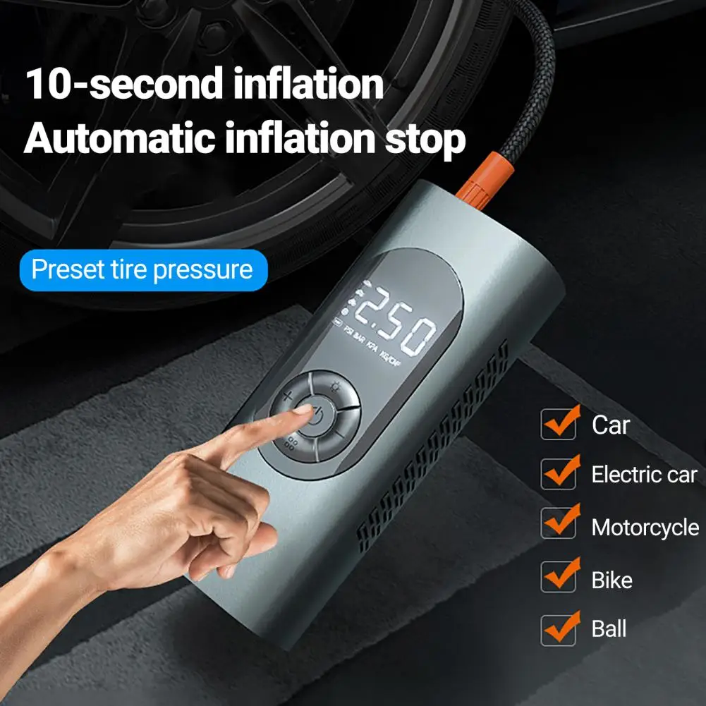 12v 150psi Electric Cordless Tire Inflator Pump For Motorcycle Bicycle Boat Auto Tyre Balls