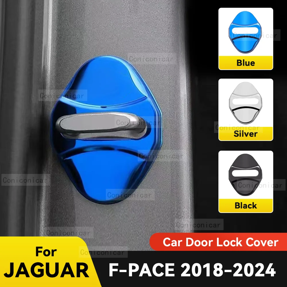 

Car Door Lock Decoration Protection Cover Flags Emblem Stainless Steel Case For JAGUAR F-PACE 2018-2024 2023 Auto Accessories