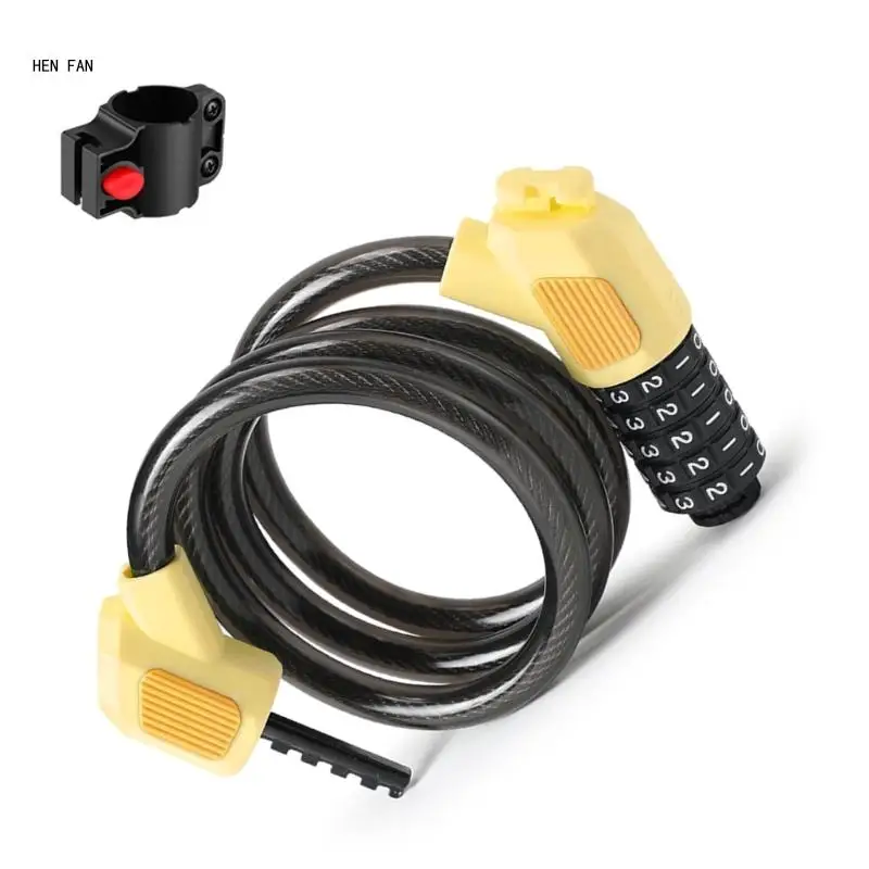 Сверхмощный противоугонный 5-значный сбрасываемый кодовый замок для велосипеда