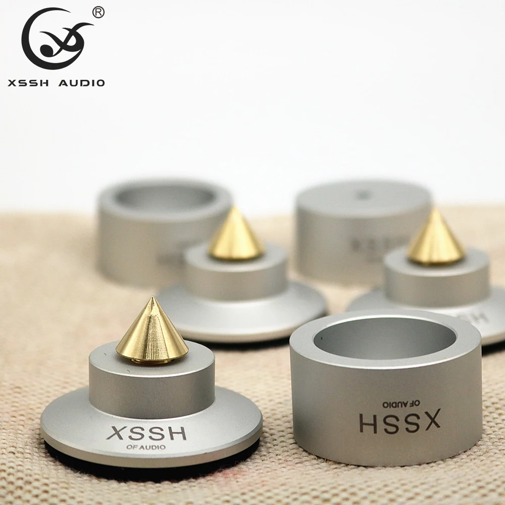 

XSSH 4 шт./8 шт. новое обновление HiFi аудиофильские шипы Пружинные амортизирующие подушечки аудио усилитель CD подставка для ног