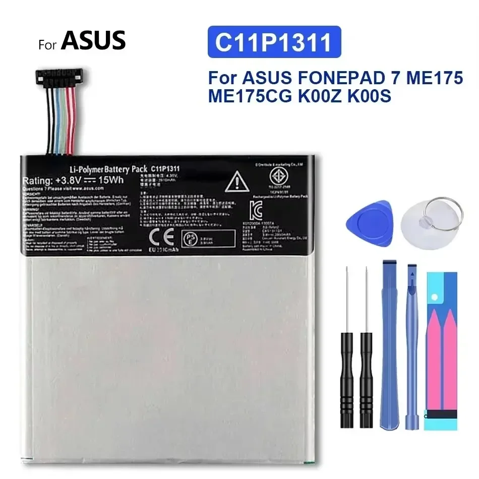 For ASUS C11P1311 Cell Phone Battery for FONEPAD 7 ME175 ME175CG K00Z K00S 3910mAh Portable Batteries Warranty Track Code