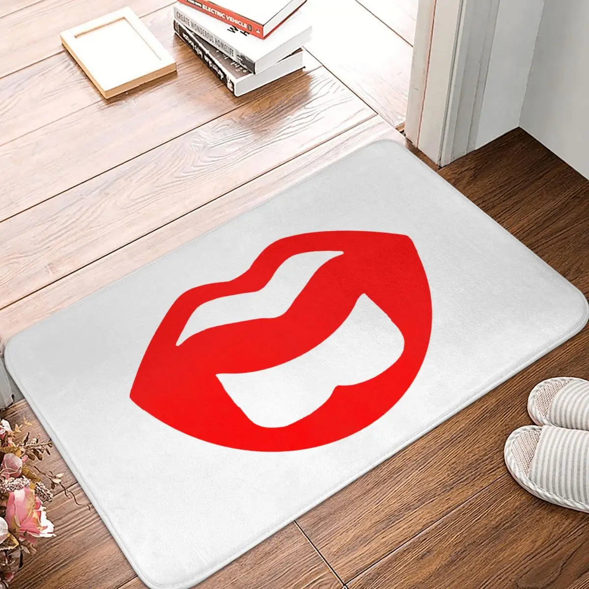 

Hello ThBathroom Mat Funny Big Teeth Doormat Kitchen Carpet Outdoor Rug Home Decoration