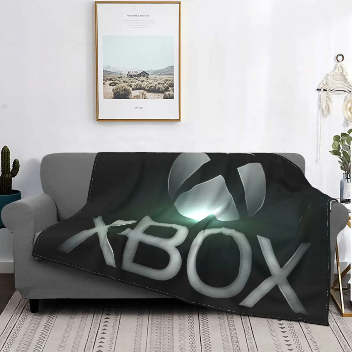 

Cool XBox Gamer Gift Blanket Soft Fleece Spring Warm Flannel Video Game Lover Throw Blankets for Sofa Car Bed Bedspread