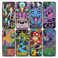 phone case for xiaomi mi a2 8 9 se 9t 10 10t 10s cc9 e note 10 lite pro 5g soft silicone case cover colorful art mushrooms