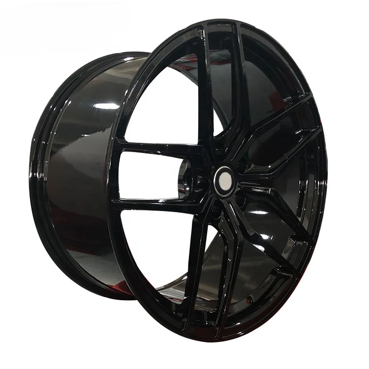 

hotsale customized five spoke gloss black 5 Hole Passenger Car Wheels 20 inch black 5x112 rims