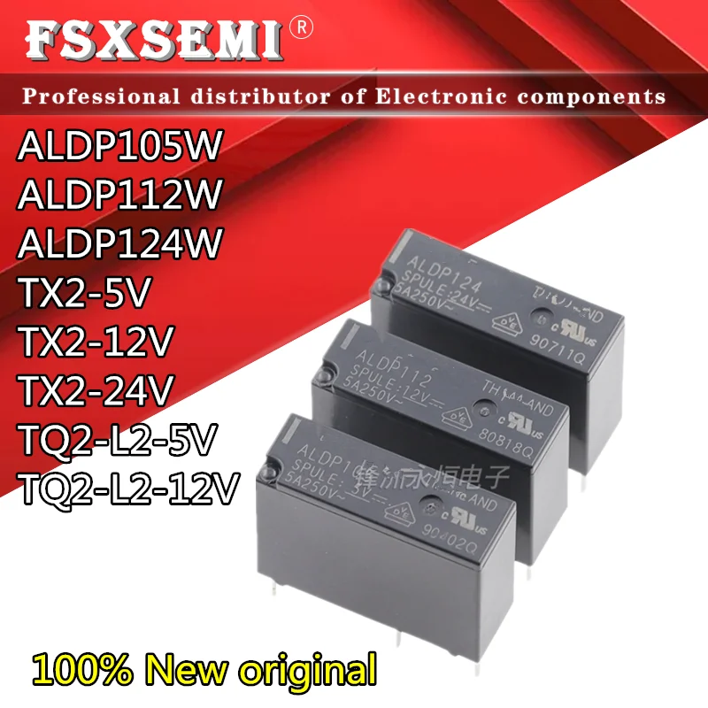 

5pcs TX2-5V TX2-12V TX2-24V TQ2-L2-5V TQ2-L2-12V ALDP105 ALDP112 ALDP124 ALDP105W ALDP112W ALDP124W Relay