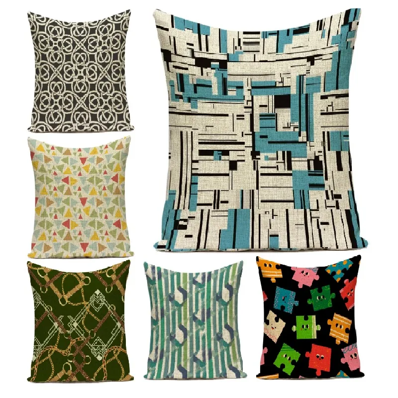 

Gifts Home Decoration Velvet Cushion Covers 2023 Decorative Cushions Sofa Office Modern Geometry Nordic 45x45cm Artistic E2301