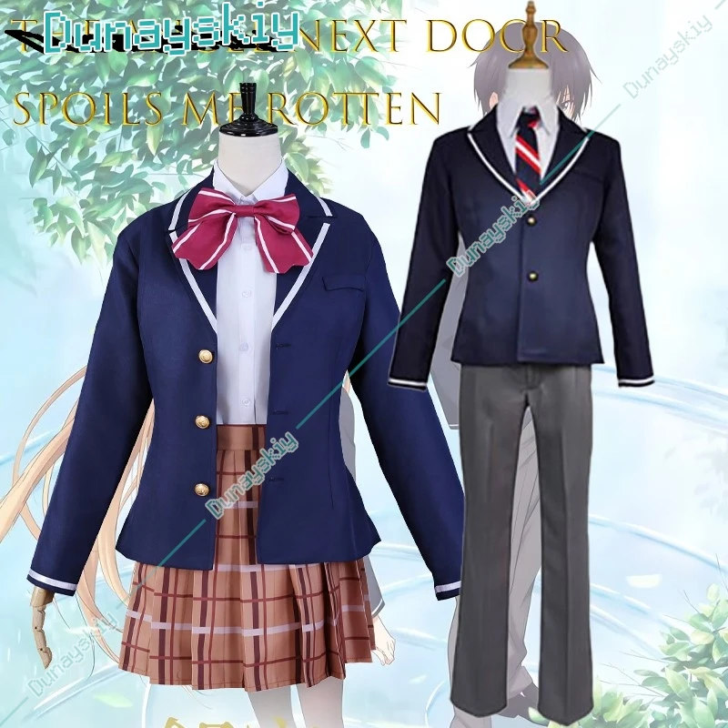 Фото The Angel Next Door Spoils Me Rotten Mahiru Shiina Amane Fujimiya Косплей Аниме JK Униформа Женский комплект Хэллоуин №1