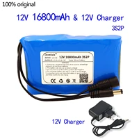 12v 18650 battery pack 16800mah 18650 rechargeable batteries 12 6v pcb lithium battery pack protection board 12 6v 1a charger