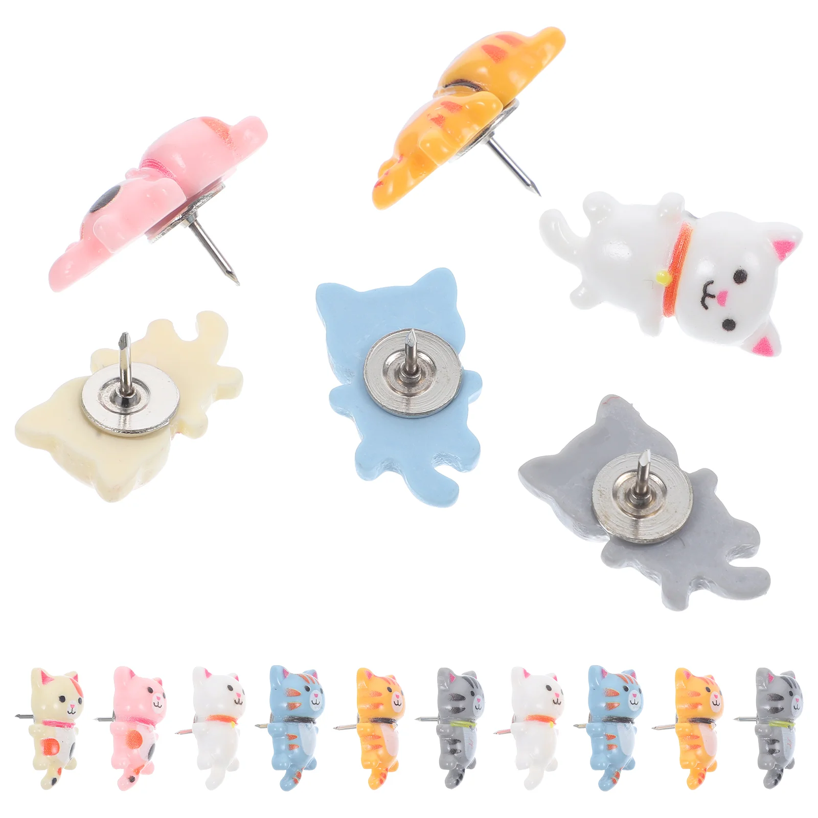 

30pcs Push Pins Decorative Cork Board Bulletin Board Pins Cat Thumb Tacks Thumbtacks
