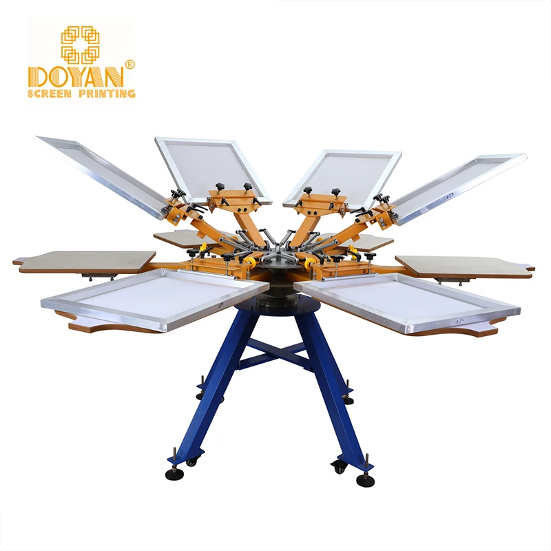 

NEW 6 Color 6 Station silk screen printing machine use manual textiles printer for sales