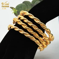 aniid indian 24k plated gold copper bangle bracelet jewelry hawaiian dubai luxury bangles for women wedding party jewelry gifts