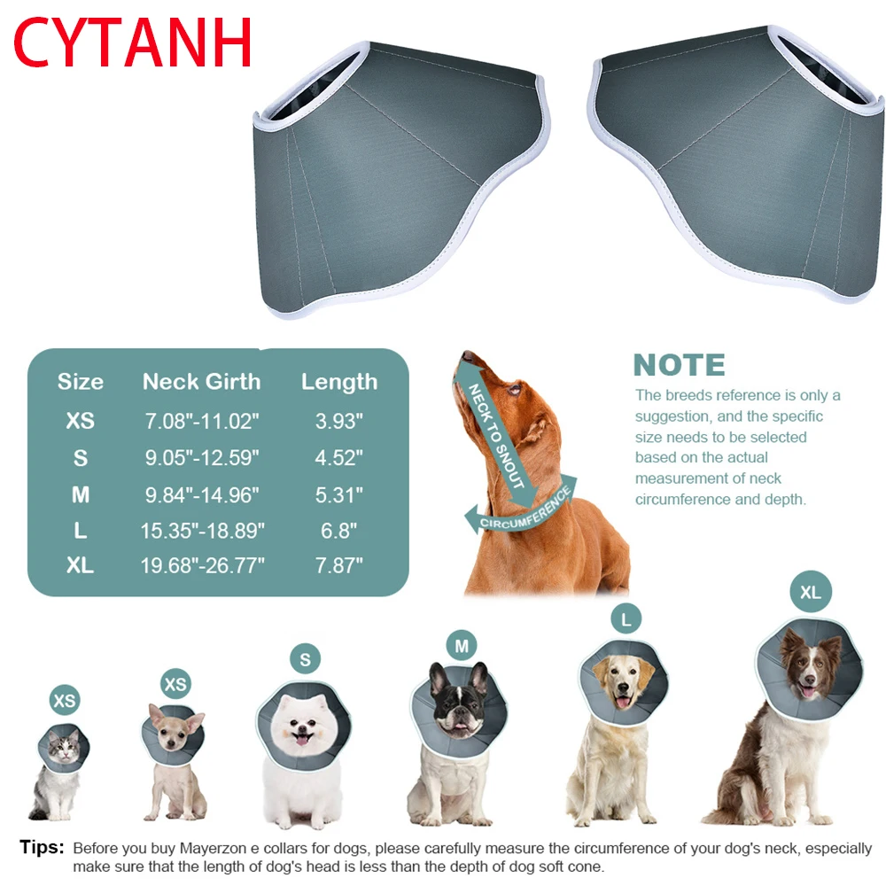 

Pet Protective Collar Dog Neck Cone Recovery Cone Collar for Anti-Bite Lick Surgery Wound Healing Cat Dogs Health Medical Circle