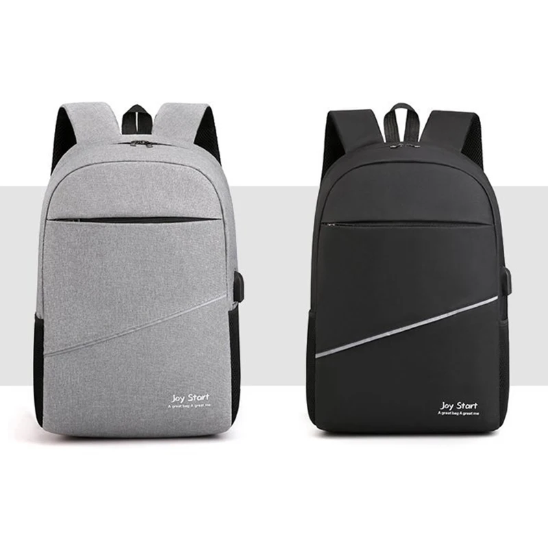 

Men's Business Backpack Multifunctional Gray Convenient Backbag with Charging Waterproof Casual Designer Bag For Laptop Rucksack