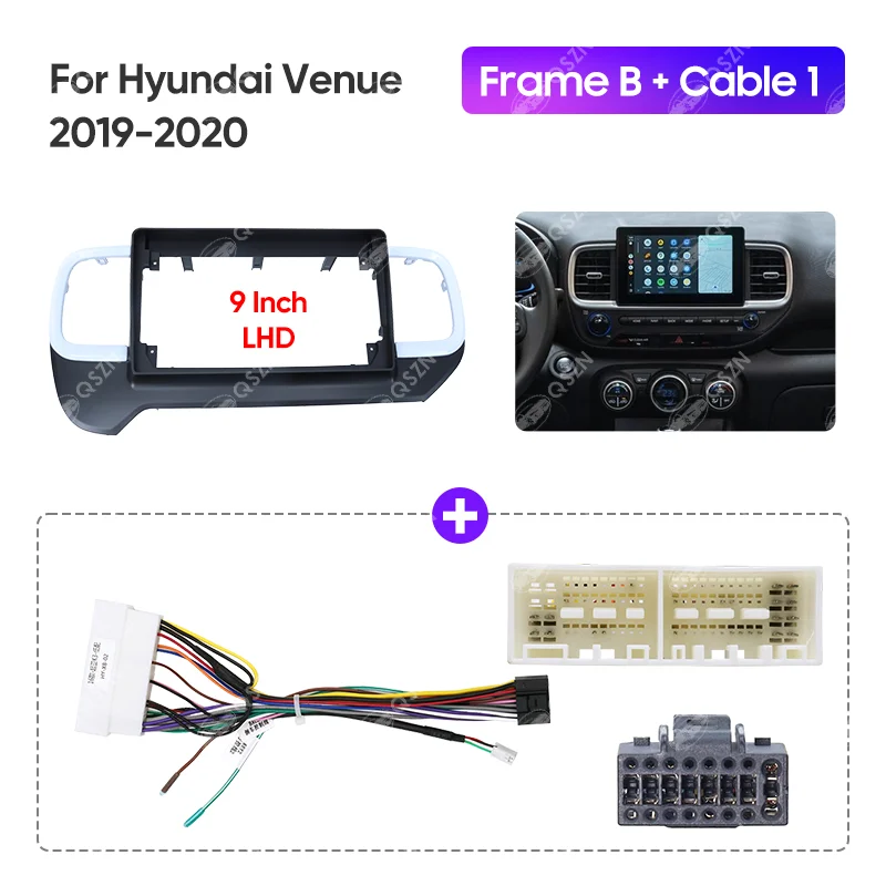 Рамка автомобильного радио QSZN для HYUNDAI VENUE 2019-2020 стерео панель Android-радио