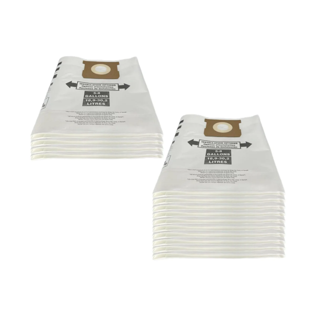 14 Pcs Universal Dry Vac Dust Bag 5 to 8 Gallon Vacuum Clean