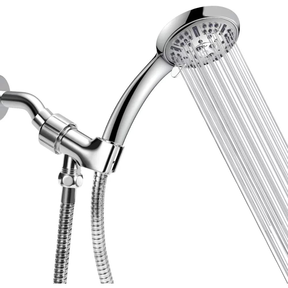 

AQwzh High Pressure Handheld Shower Head, 9 Spray Settings with 60 Inch Hose