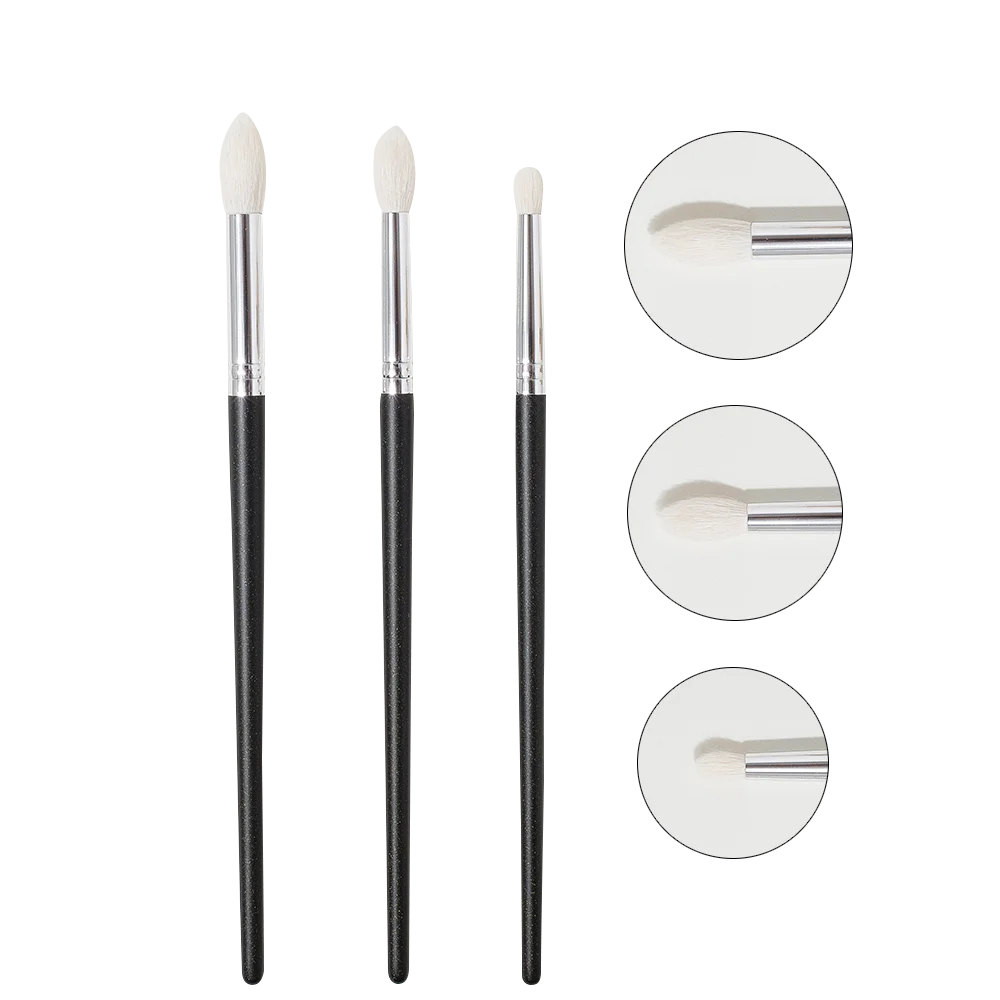 

3Pcs Goat Hair Eye Shadow Makeup Brushes Tapered Crease Blending Brush Make Up Cosmetic Kit Maquiagem Smudge Eye Cosmetic Tools