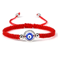 fashion evil eye braided rope bracelet for men women red black string weave prayer couple bracelet friendship lucky jewelry gift