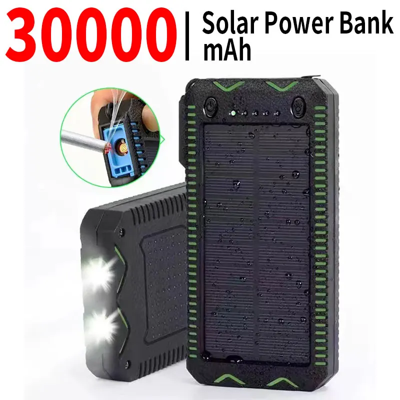 

Внешний аккумулятор на солнечной батарее, 30000 мАч, 2USB-порта